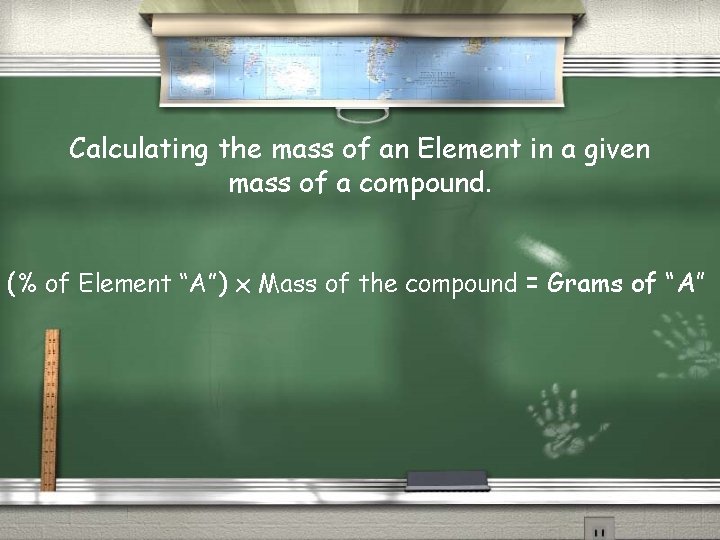 Calculating the mass of an Element in a given mass of a compound. (%