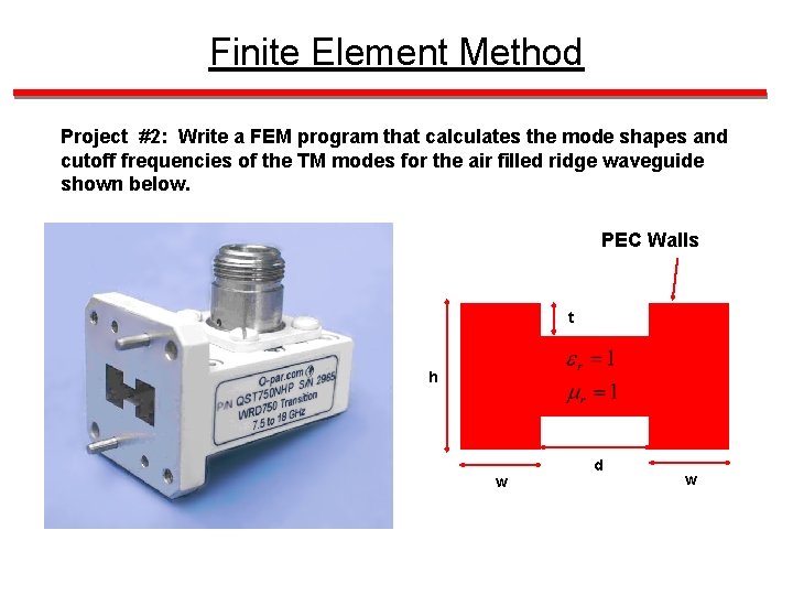 Finite Element Method Project #2: Write a FEM program that calculates the mode shapes