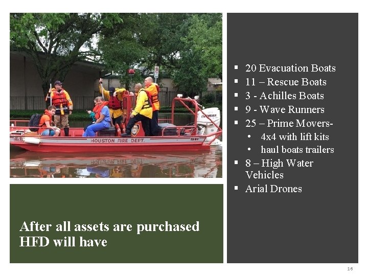 § § § 20 Evacuation Boats 11 – Rescue Boats 3 - Achilles Boats