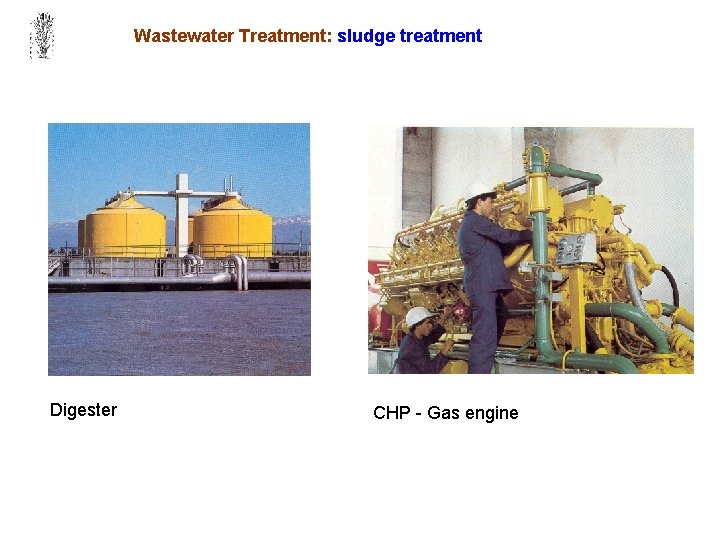 Wastewater Treatment: sludge treatment Digester CHP - Gas engine 