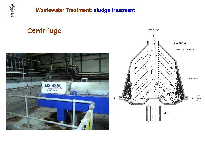 Wastewater Treatment: sludge treatment Centrifuge 