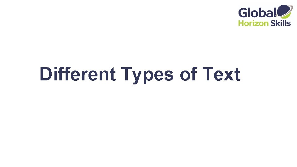 Different Types of Text 