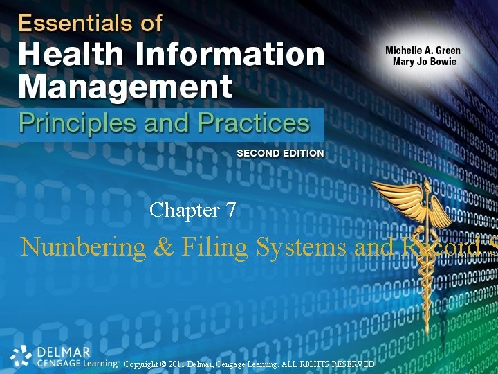 Chapter 7 Numbering & Filing Systems and Record S Copyright © 2011 Delmar, Cengage