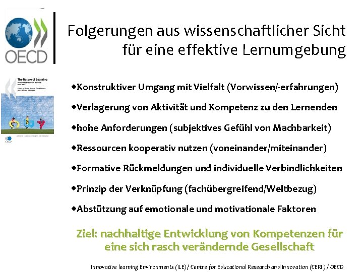 Folgerungen aus wissenschaftlicher Sicht für eine effektive Lernumgebung w. Konstruktiver Umgang mit Vielfalt (Vorwissen/-erfahrungen) Folgerungen aus wissenschaftlicher Sicht für eine effektive Lernumgebung w. Konstruktiver Umgang mit Vielfalt (Vorwissen/-erfahrungen)