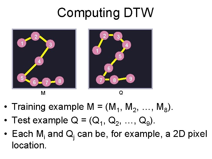 Computing DTW 2 2 1 3 3 4 1 5 4 6 5 6