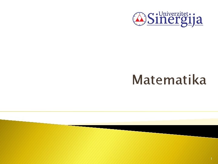 Matematika 1 