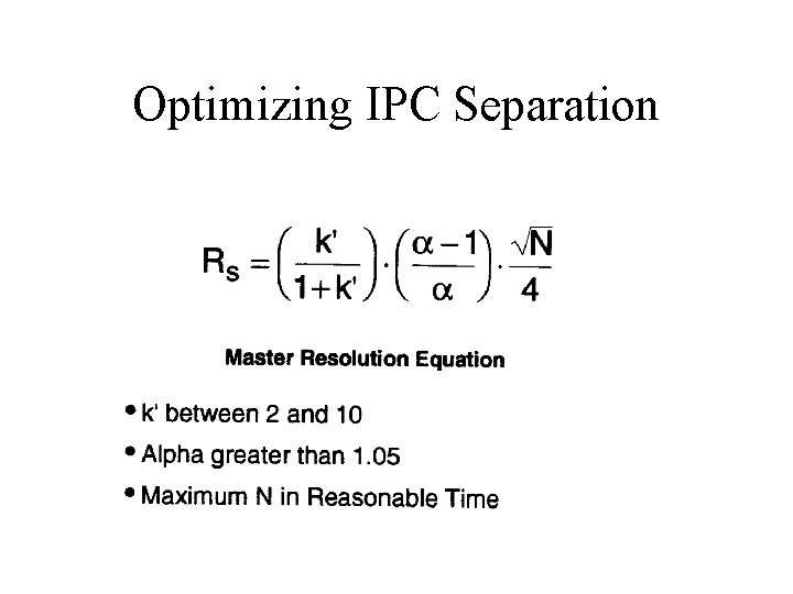 Optimizing IPC Separation 