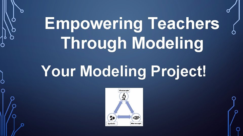 Empowering Teachers Through Modeling Your Modeling Project! 