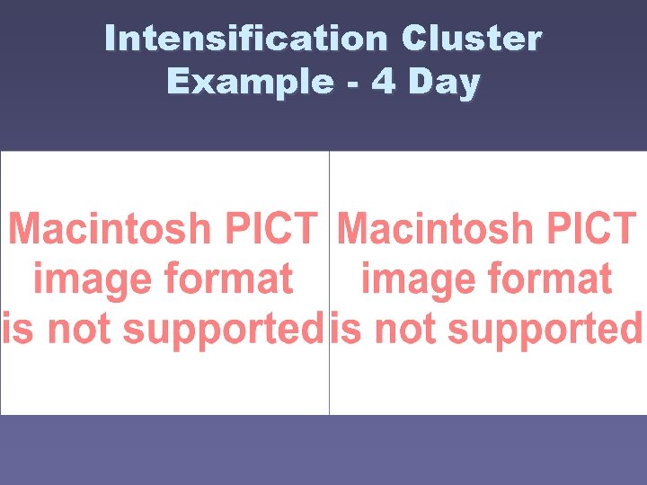 Intensification Cluster Example - 4 Day 
