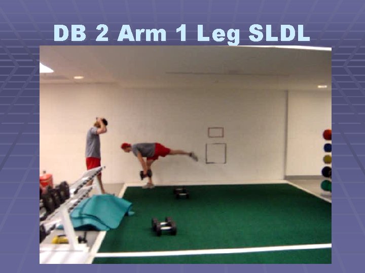 DB 2 Arm 1 Leg SLDL 