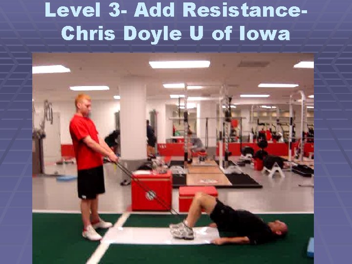 Level 3 - Add Resistance. Chris Doyle U of Iowa 