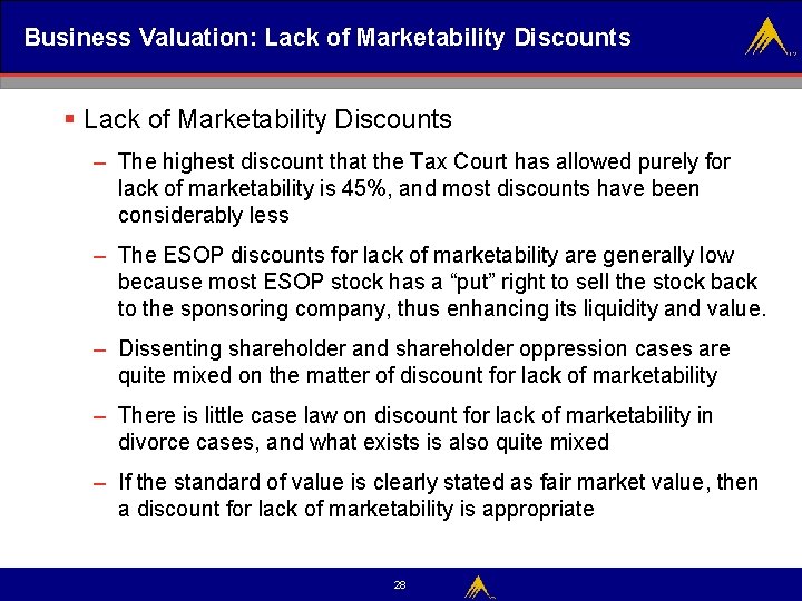 Business Valuation Methodologies Discounts And Premiums Business Valuation