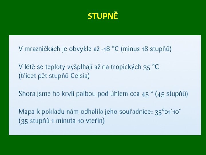 STUPNĚ 