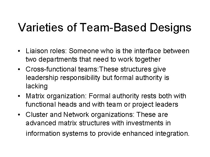 Organizational Design Diagnosis and Development Session 8 TeamBased