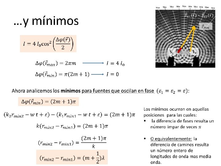  …y mínimos S 1 S 2 