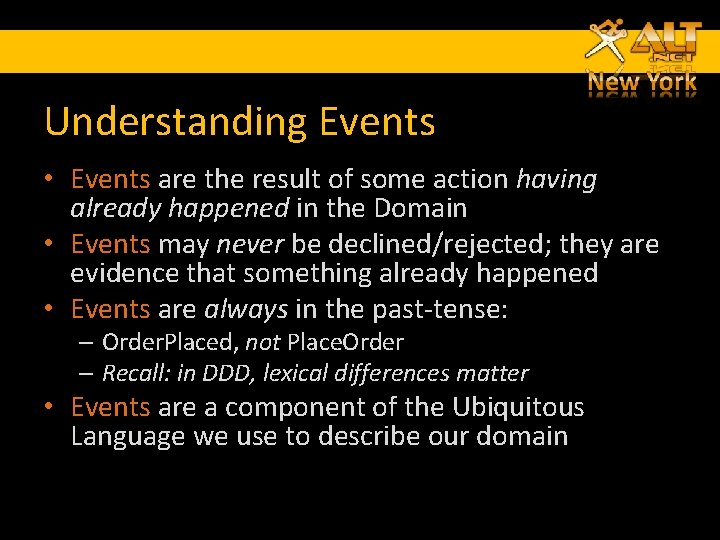 Understanding Events • Events are the result of some action having already happened in Understanding Events • Events are the result of some action having already happened in