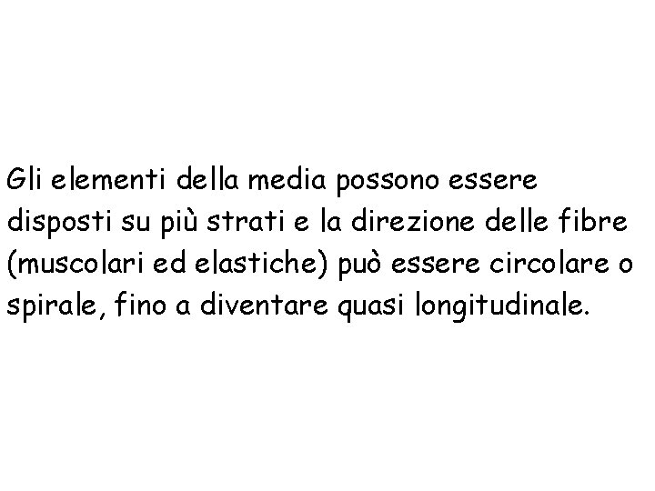 Gli elementi della media possono essere disposti su più strati e la direzione delle