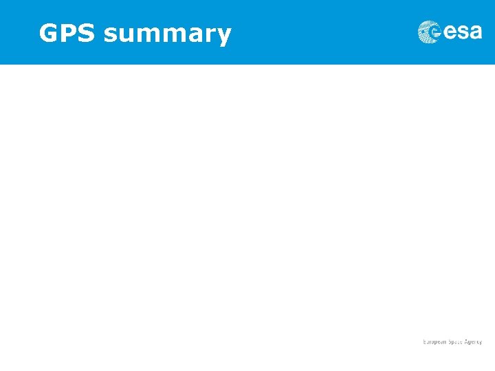 GPS summary 