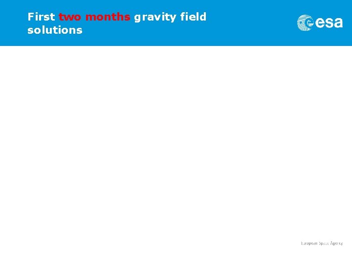 First two months gravity field solutions 