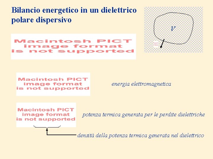 Bilancio energetico in un dielettrico polare dispersivo V energia elettromagnetica potenza termica generata per