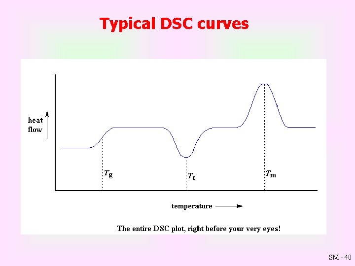 Typical DSC curves SM - 40 