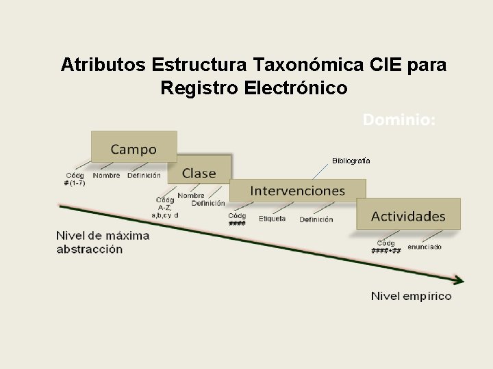 Atributos Estructura Taxonómica CIE para Registro Electrónico Bibliografía 