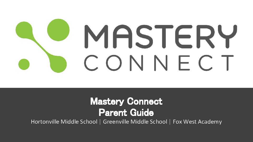 Mastery Connect Parent Guide Hortonville Middle School | Greenville Middle School | Fox West