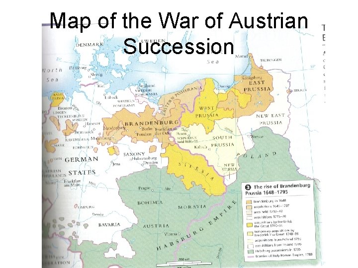 Map of the War of Austrian Succession Map of the War of Austrian Succession