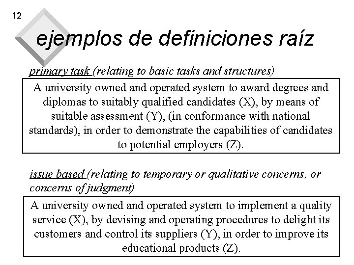 12 ejemplos de definiciones raíz primary task (relating to basic tasks and structures) A 12 ejemplos de definiciones raíz primary task (relating to basic tasks and structures) A