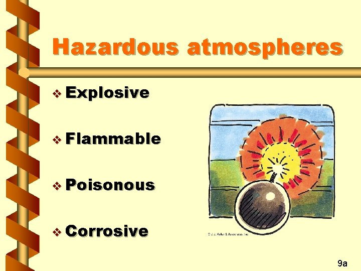 Hazardous atmospheres v Explosive v Flammable v Poisonous v Corrosive 9 a 