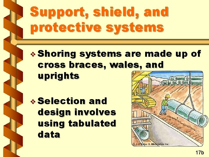 Support, shield, and protective systems v Shoring systems are made up of cross braces,