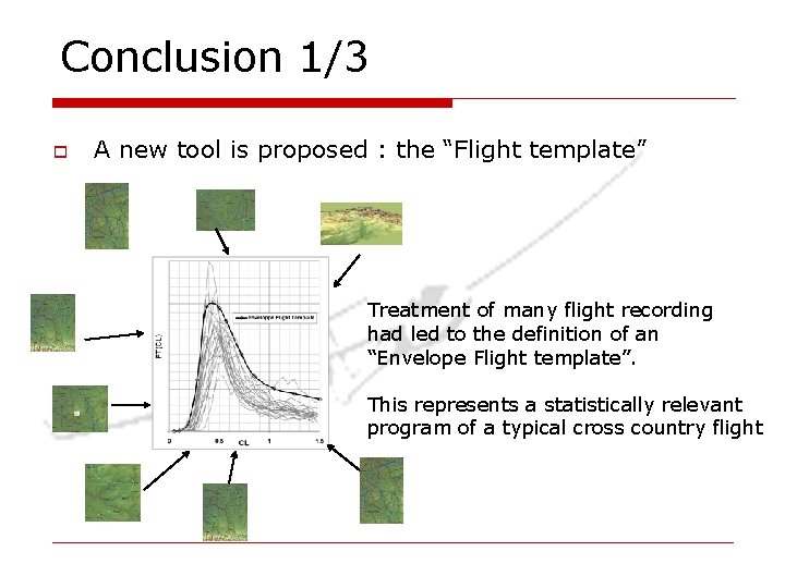Conclusion 1/3 o A new tool is proposed : the “Flight template” Treatment of Conclusion 1/3 o A new tool is proposed : the “Flight template” Treatment of