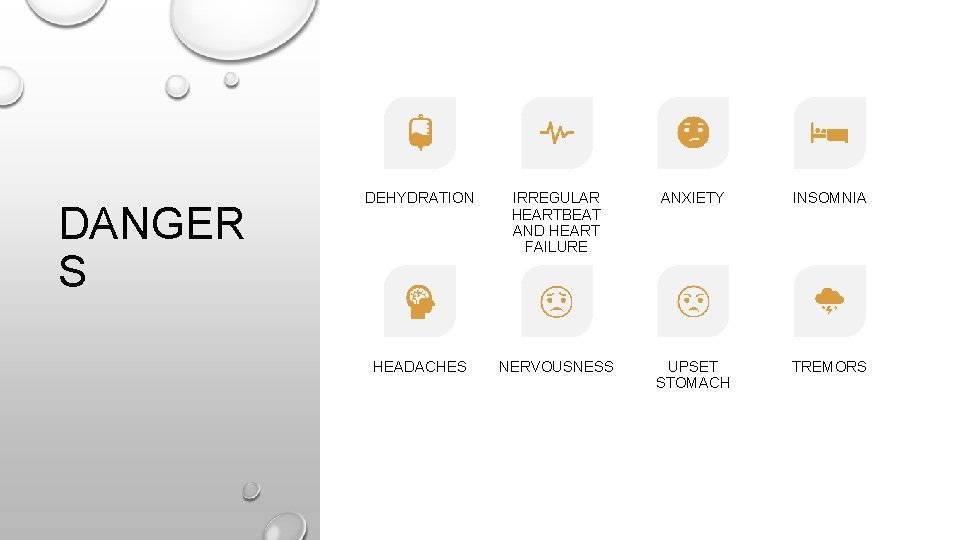 DANGER S DEHYDRATION IRREGULAR HEARTBEAT AND HEART FAILURE ANXIETY INSOMNIA HEADACHES NERVOUSNESS UPSET STOMACH DANGER S DEHYDRATION IRREGULAR HEARTBEAT AND HEART FAILURE ANXIETY INSOMNIA HEADACHES NERVOUSNESS UPSET STOMACH