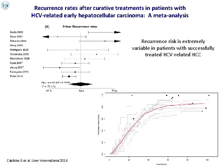 Recurrence rates after curative treatments in patients with HCV-related early hepatocellular carcinoma: A meta-analysis