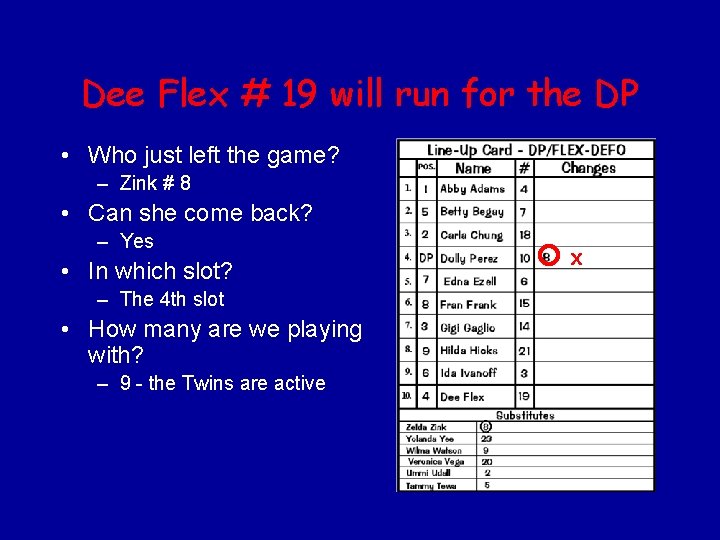 Dee Flex # 19 will run for the DP • Who just left the