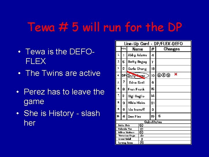 Tewa # 5 will run for the DP • Tewa is the DEFOFLEX •