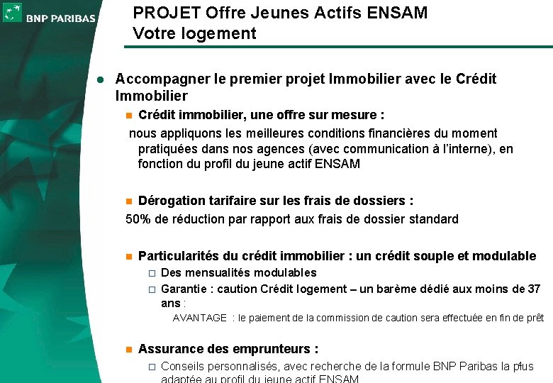 PROJET Offre Jeunes Actifs ENSAM Votre logement l Accompagner le premier projet Immobilier avec