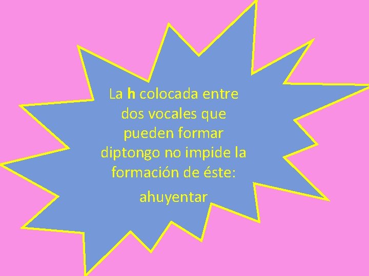 La h colocada entre dos vocales que pueden formar diptongo no impide la formación