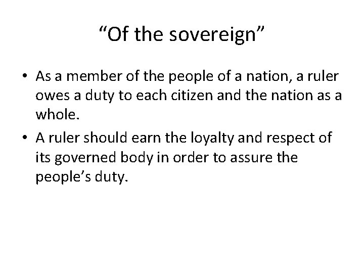 “Of the sovereign” • As a member of the people of a nation, a