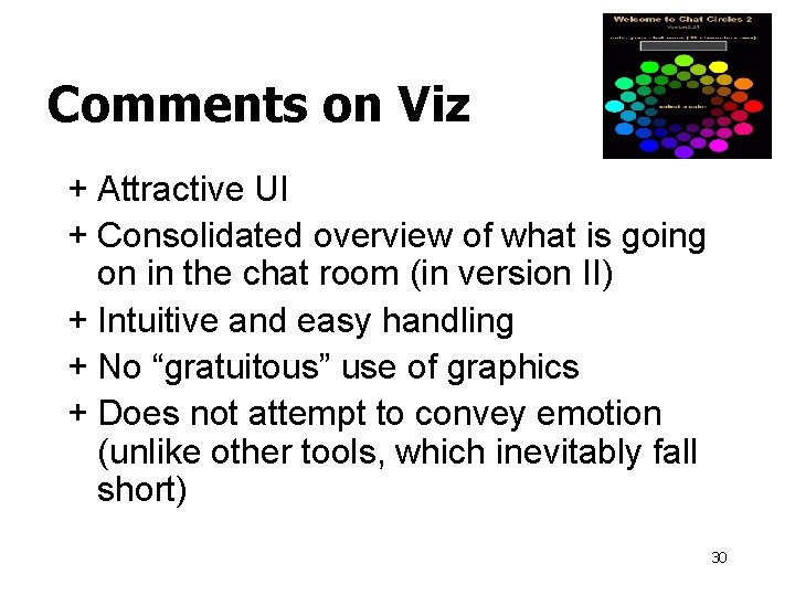 Comments on Viz + Attractive UI + Consolidated overview of what is going on