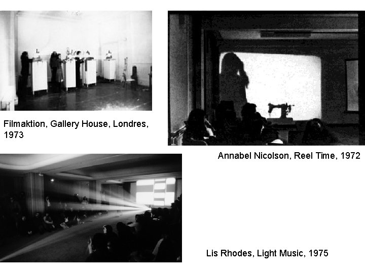 Filmaktion, Gallery House, Londres, 1973 Annabel Nicolson, Reel Time, 1972 Lis Rhodes, Light Music,