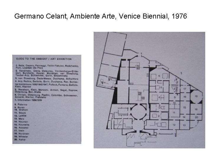 Germano Celant, Ambiente Arte, Venice Biennial, 1976 