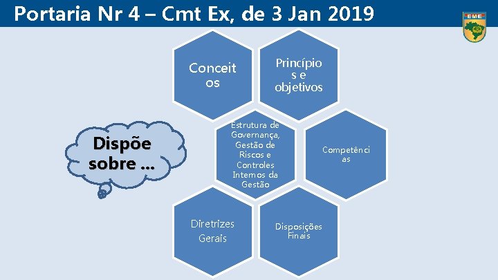 Portaria Nr 4 – Cmt Ex, de 3 Jan 2019 Conceit os Princípio se