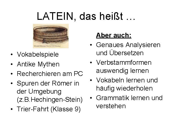 LATEIN, das heißt … • • • Vokabelspiele • Antike Mythen Recherchieren am PC