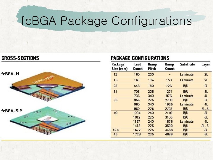 fc. BGA Package Configurations 