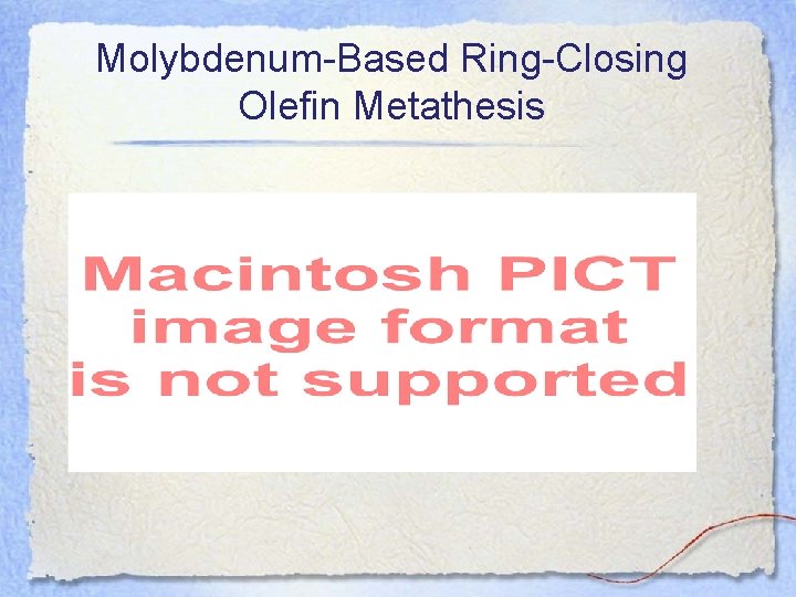 Molybdenum-Based Ring-Closing Olefin Metathesis 