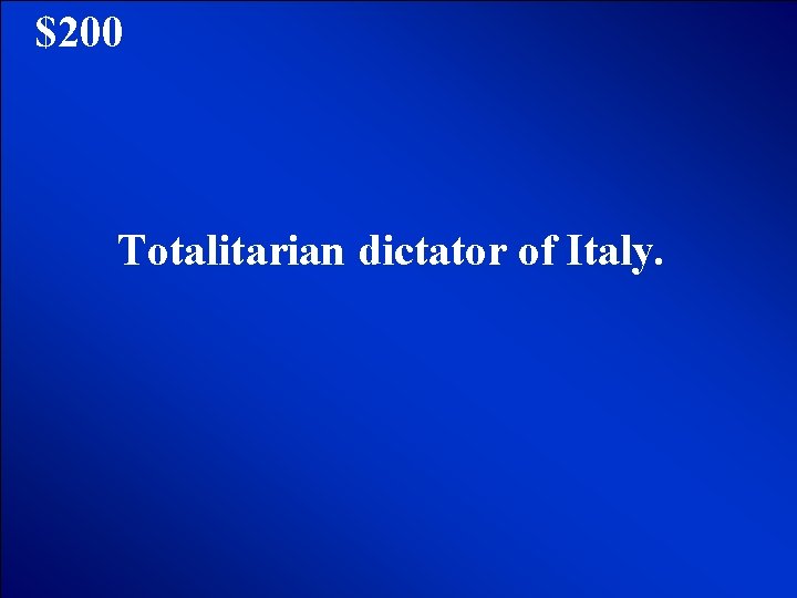 © Mark E. Damon - All Rights Reserved $200 Totalitarian dictator of Italy. 