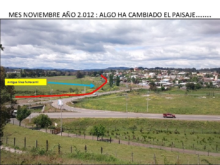 MES NOVIEMBRE AÑO 2. 012 : ALGO HA CAMBIADO EL PAISAJE……. Antigua línea ferrocarril