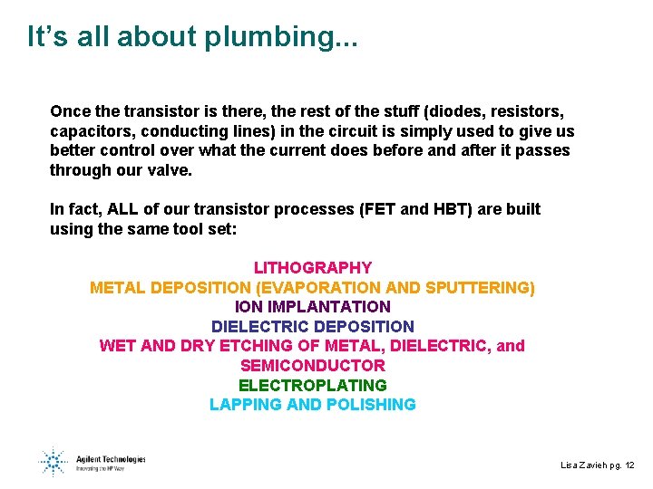 It’s all about plumbing. . . Once the transistor is there, the rest of
