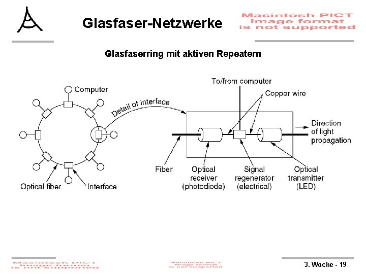 Glasfaser-Netzwerke Glasfaserring mit aktiven Repeatern 3. Woche - 19 